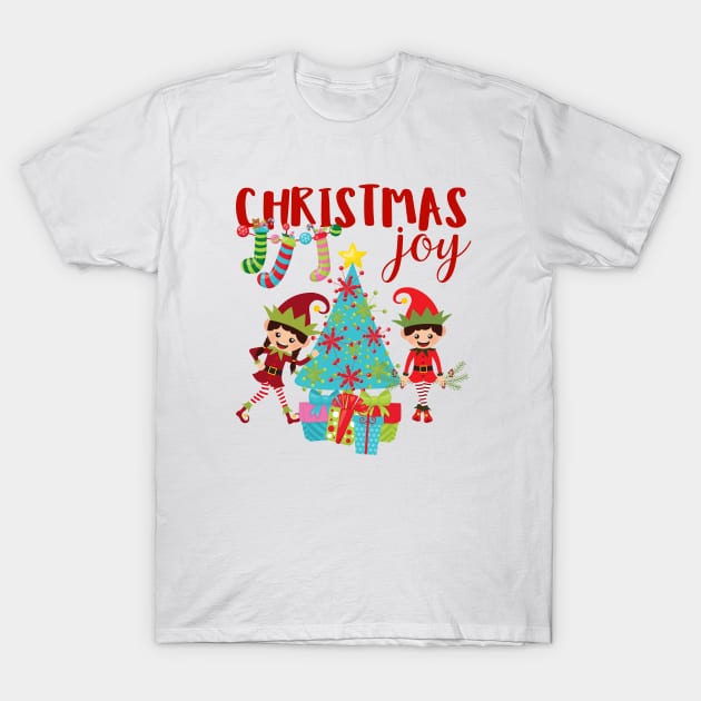 Christmas Joy Elves T-Shirt by AngelFlame